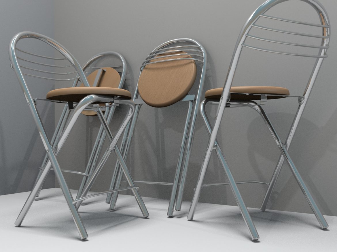 kitchen stool 3d model blend obj 140425
