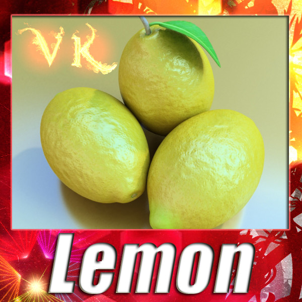 lemon high detail 3d model 3ds max fbx obj 132572