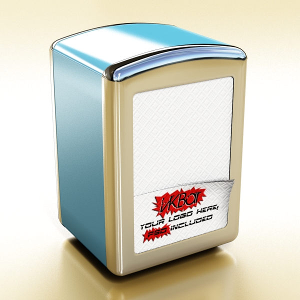 napkin dispenser 1 3d model 3ds max fbx obj 147075