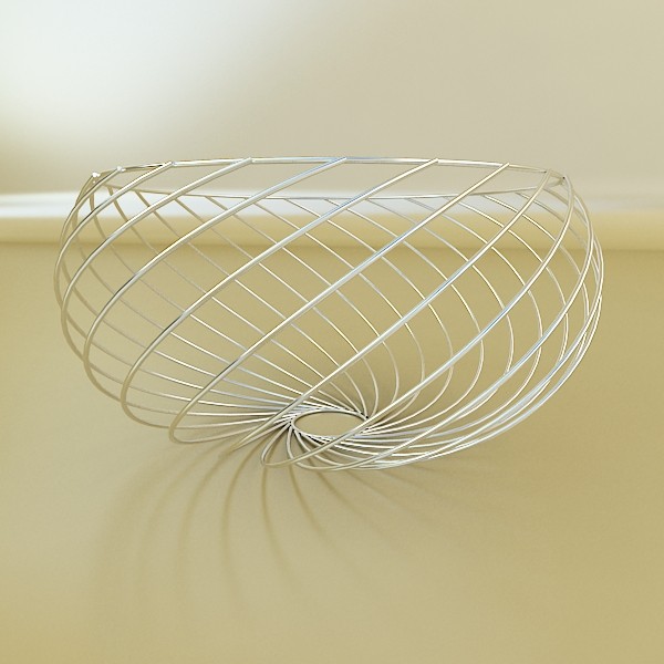 oranges in metal wire decorative basket 3d model 3ds max fbx obj 132648