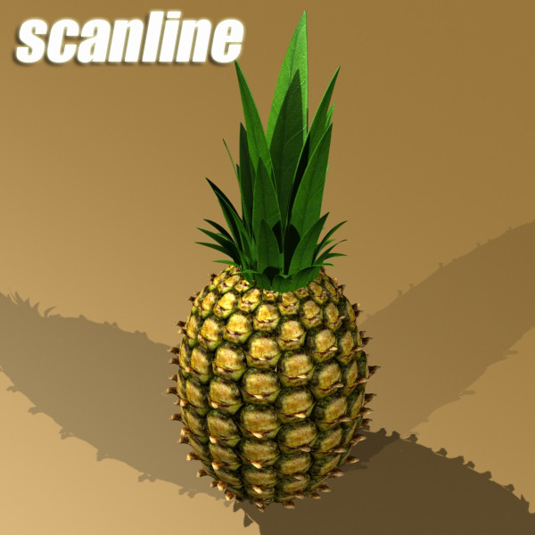 pineapples in wicker basket 10 3d model 3ds max fbx obj 133005