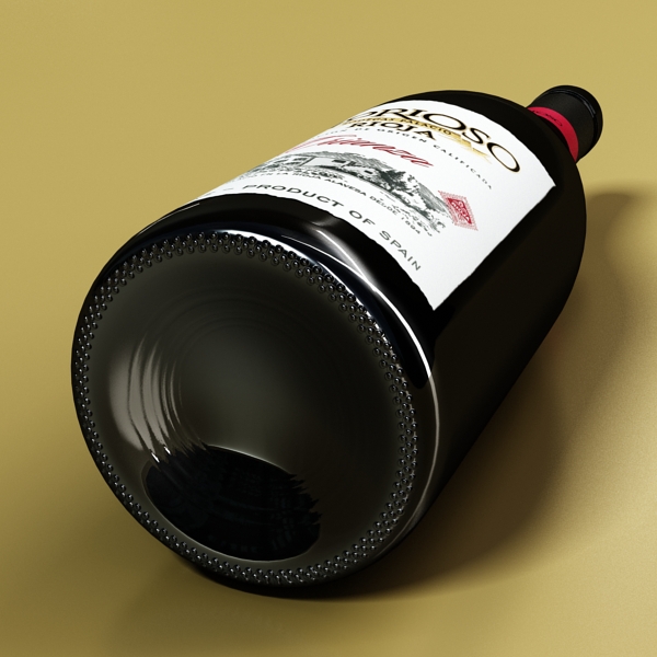 red wine bottle and cup 3d model 3ds max fbx obj 144775