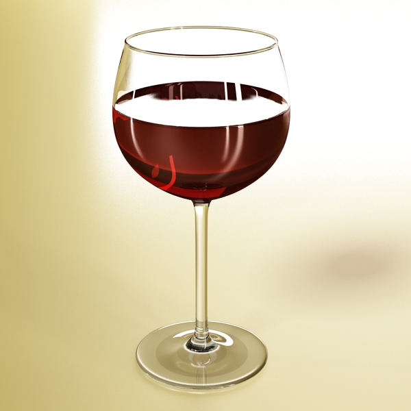 red wine bottle and cup 3d model 3ds max fbx obj 144778