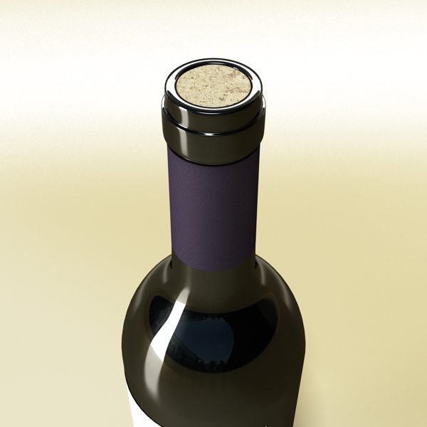 red wine bottle fog mountain and cup 3d model 3ds max fbx obj 144972
