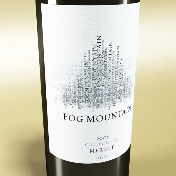 red wine bottle fog mountain and cup 3d model 3ds max fbx obj 144974