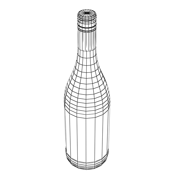 red wine bottle rijks and cup 3d model 3ds max fbx obj 145151