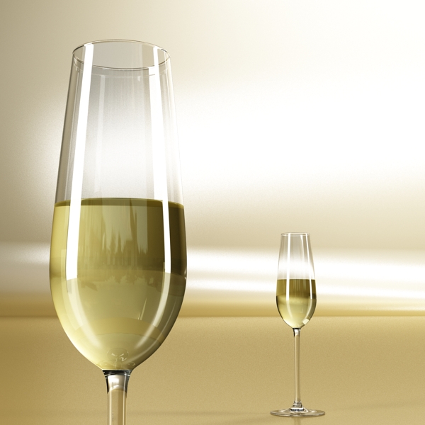 white wine bottle and cup 2 3d model 3ds max fbx obj 145254