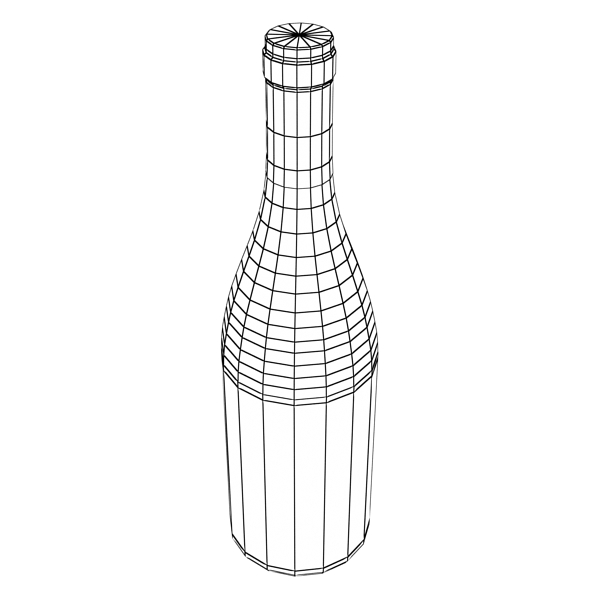 wine table rack, bottles and glasses 3d model 3ds max fbx obj 146514