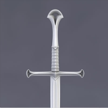 anduril sword 3d model 3ds dxf fbx c4d x obj 104703