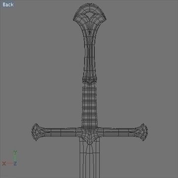 anduril sword 3d model 3ds dxf fbx c4d x obj 104706