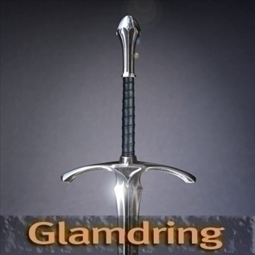 glamdring sword 3d model 3ds dxf fbx c4d x obj 102429