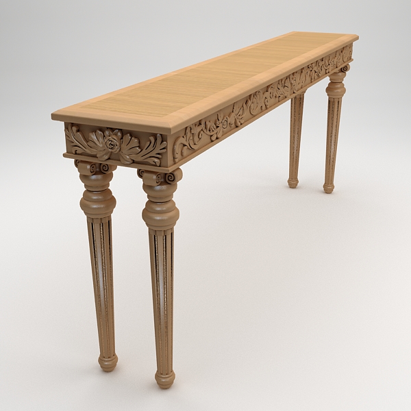 classical style console table 3d model max fbx texture obj 120984