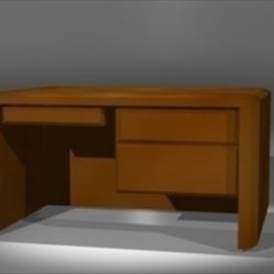 simple desk 3d model 3ds dxf lwo 81132