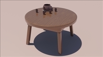 wooden table 3d model max 111814