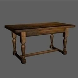 wooden table (medieval) 3d model max 94395