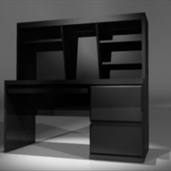 computer desk 3d model 3ds dxf lwo 81097