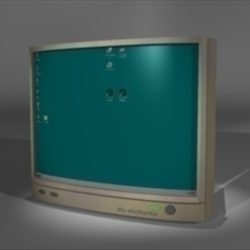 monitor 3d model 3ds dxf lwo 81119