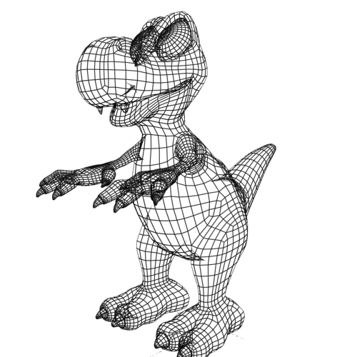 young cartoon dinosaur rigged 3d model 3ds max fbx lwo obj 112430