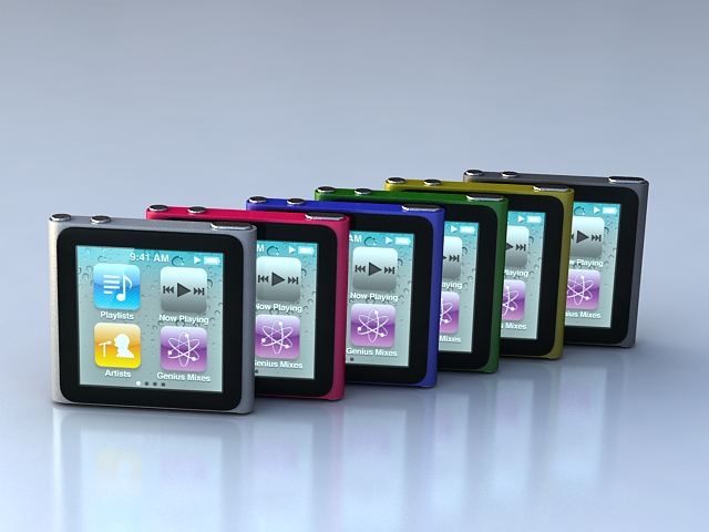 ipod nano 6g 3d model 3ds 113382