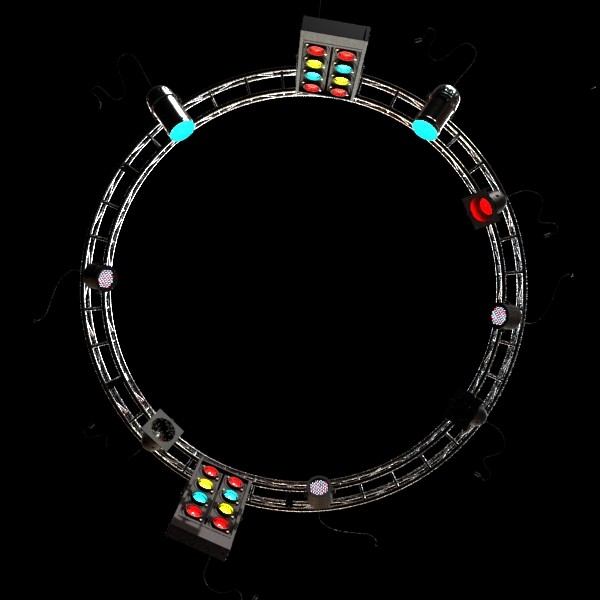 circle truss with stage lights high detai 3d model max fbx obj 130858