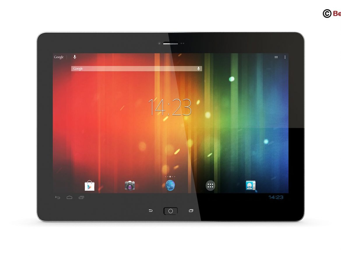 generic tablet 10.1 inch 3d model 3ds max fbx c4d lwo ma mb obj 162879