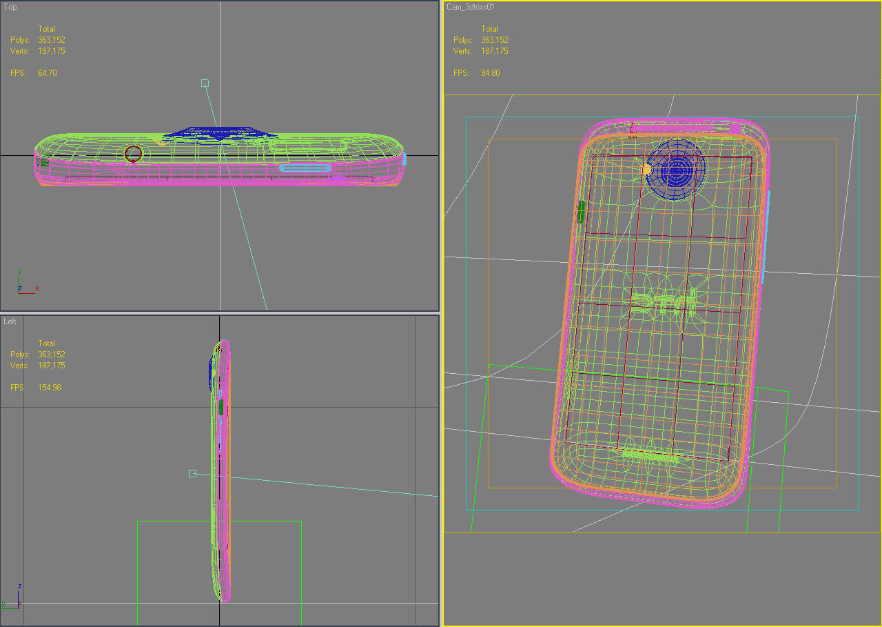 htc one x+ polar white 3d model 3ds max fbx c4d lwo obj 151430