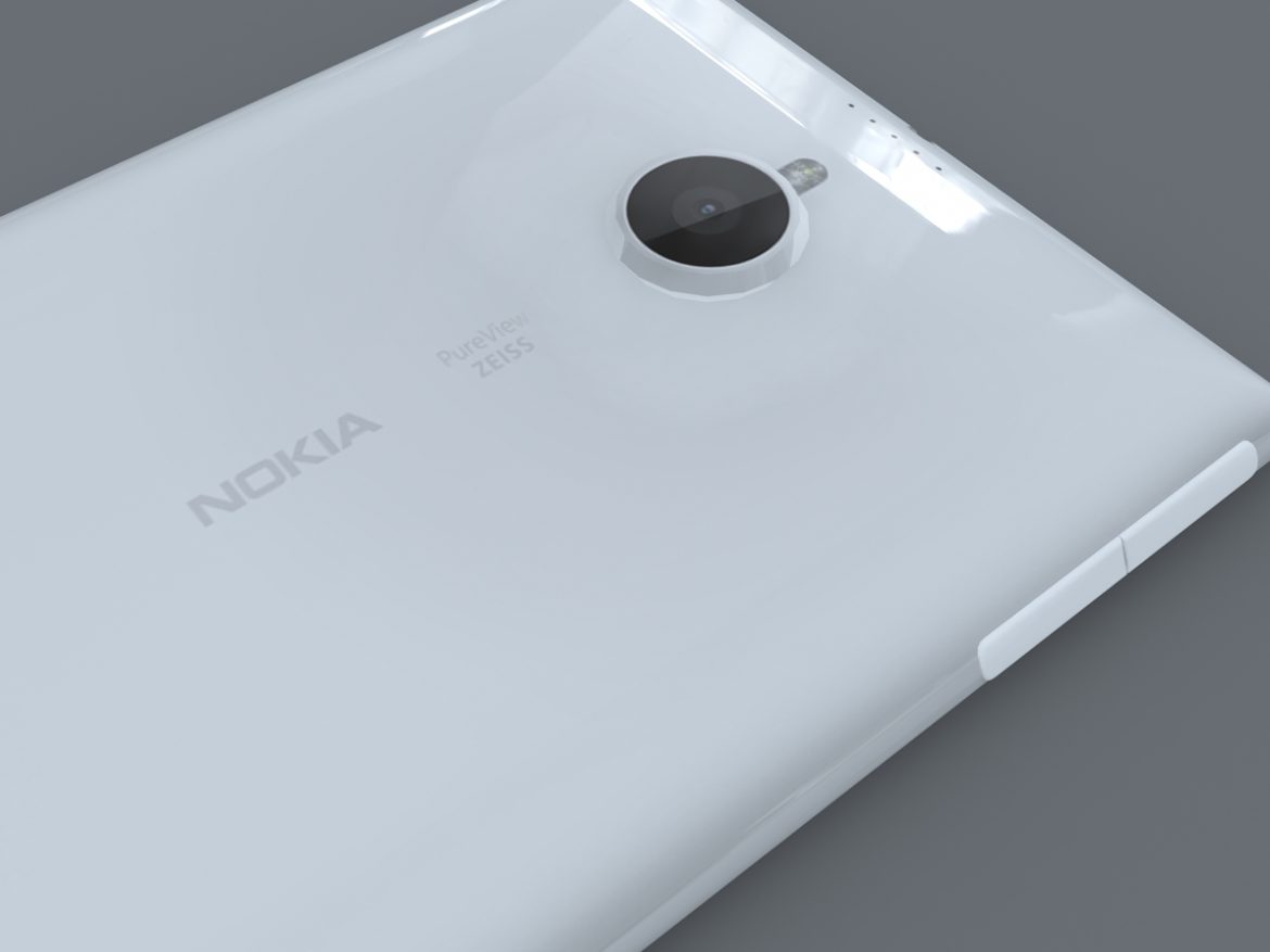 nokia lumia 1520 white 3d model max fbx c4d lxo ma mb obj 158425