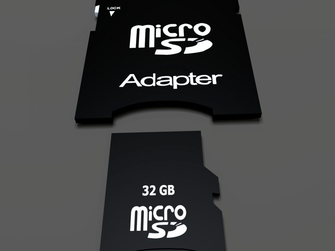 sd card and adapter 3d model blend obj 139268