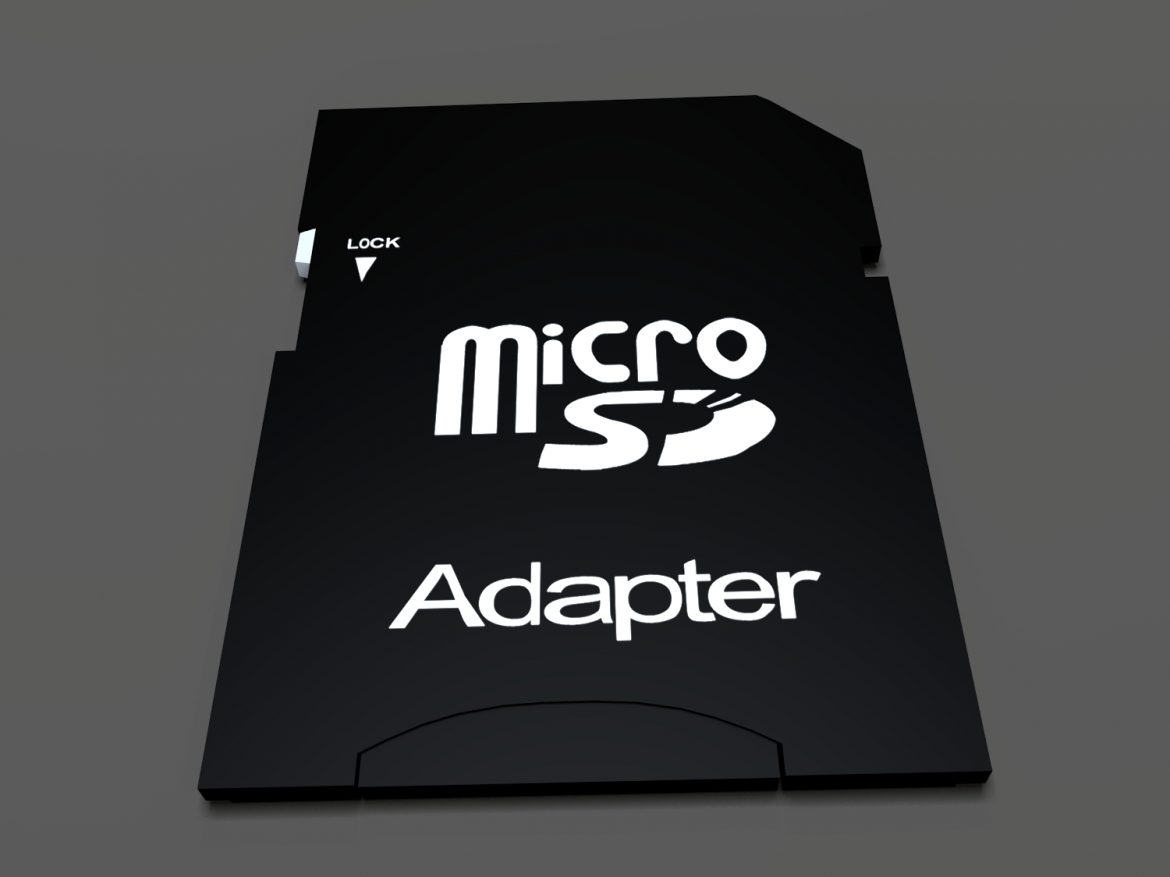 sd card and adapter 3d model blend obj 139270