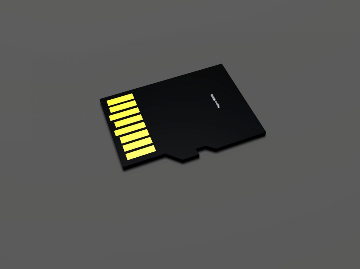 sd card and adapter 3d model blend obj 139273