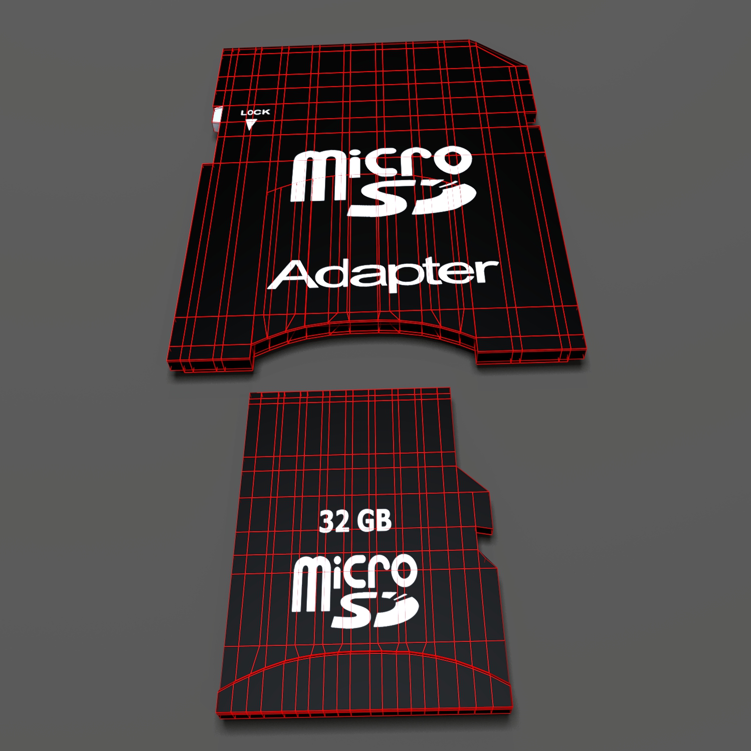 sd card and adapter 3d model blend obj 139274