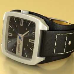 fossil watch male 3d model 3ds 155036