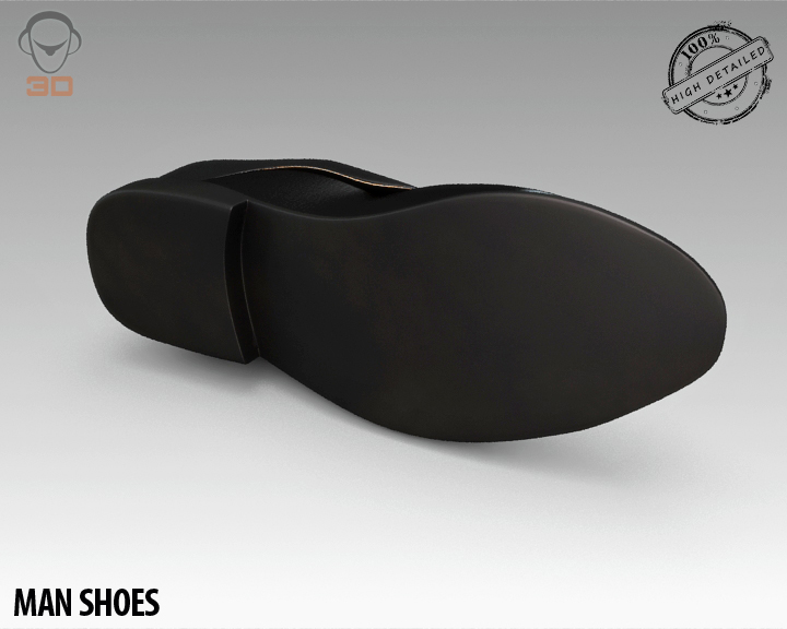 man shoe 3d model 3ds max fbx obj 139457