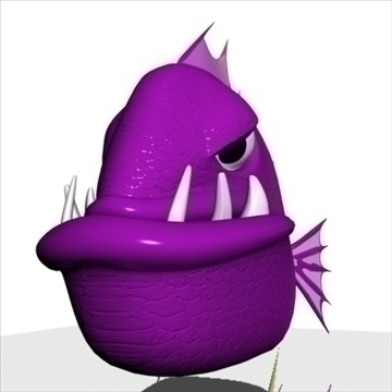 angry piranha 3d model 3ds max obj 111552