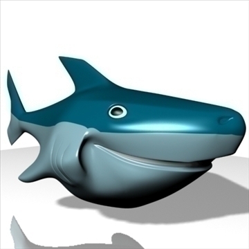 smiling shark 3d model 3ds max dxf obj 104694