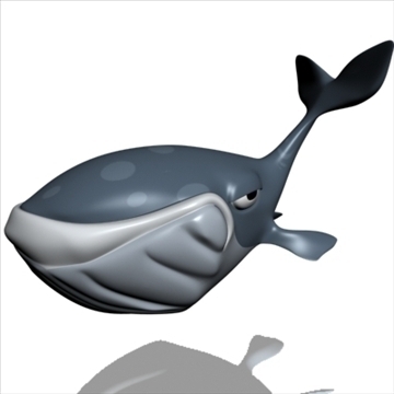 toon whale 3d model 3ds max dxf obj 105718