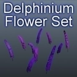 delphinium set 001 3d model 3ds max obj 102789