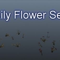 lily flower set 001 3d model 3ds max obj 102805