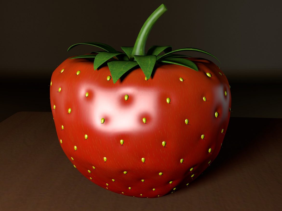 strawberry 3d model blend obj 139427