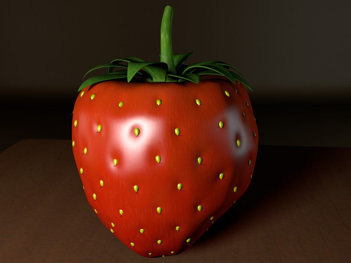 strawberry 3d model blend obj 139428