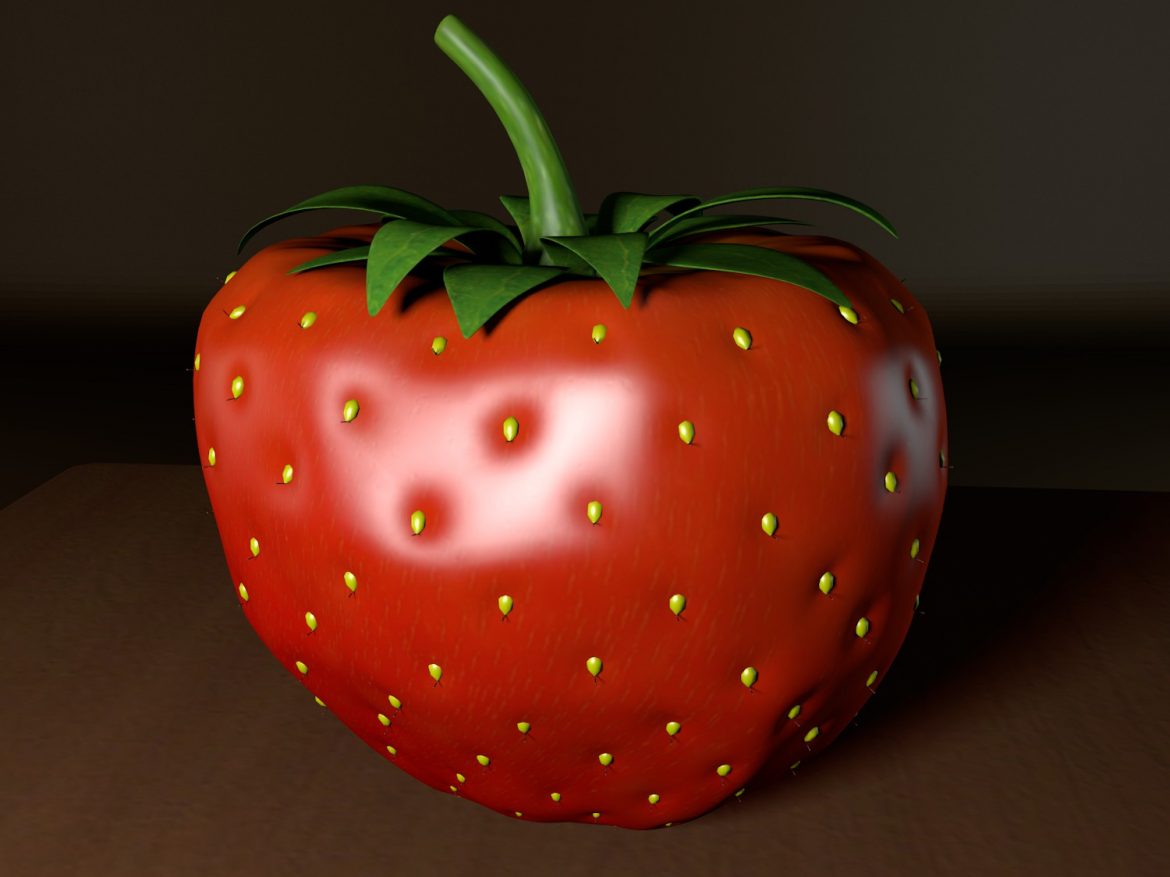 strawberry 3d model blend obj 139429