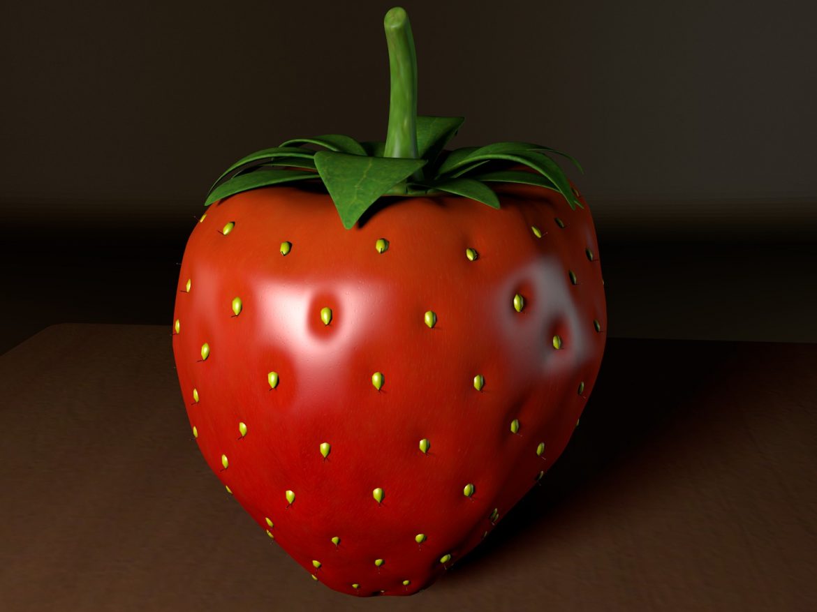 strawberry 3d model blend obj 139430