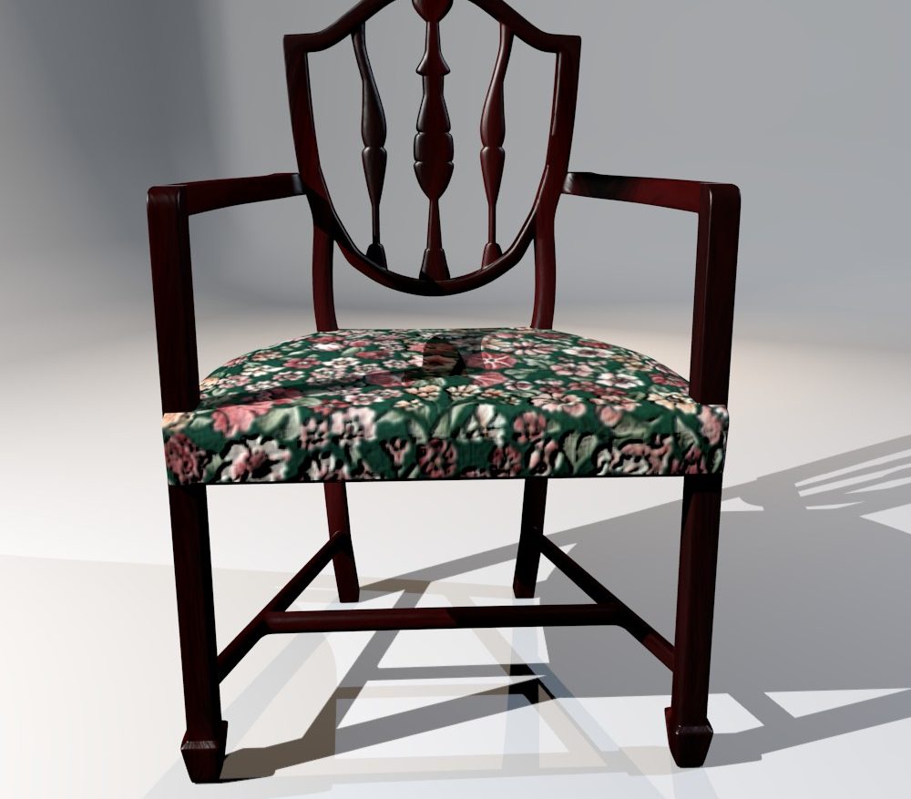 antique dining chair 3d model fbx blend dae obj 117507