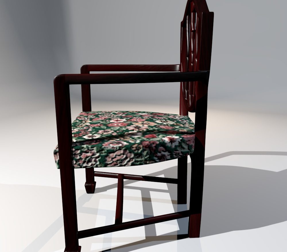 antique dining chair 3d model fbx blend dae obj 117508