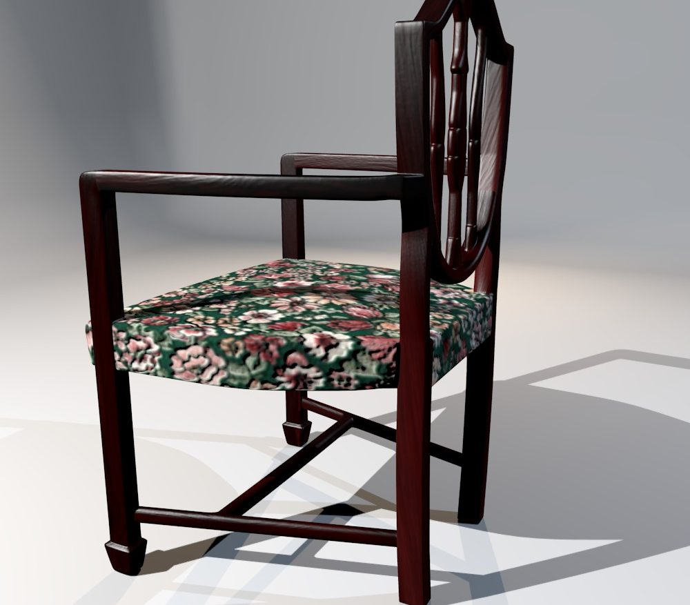 antique dining chair 3d model fbx blend dae obj 117509