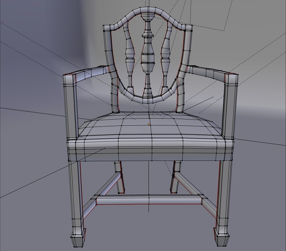 antique dining chair 3d model fbx blend dae obj 117511