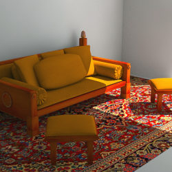 indoor wooden sofa 3d model max 116050