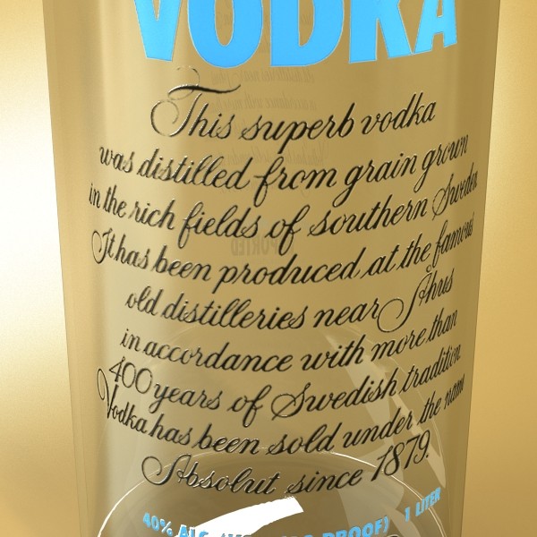 absolut vodka 3d model 3ds max fbx obj 136035
