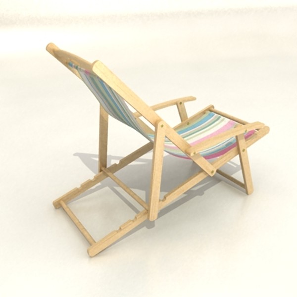 beach chair high detail realistic 3d model 3ds max fbx obj 129779