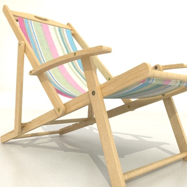 beach chair high detail realistic 3d model 3ds max fbx obj 129781